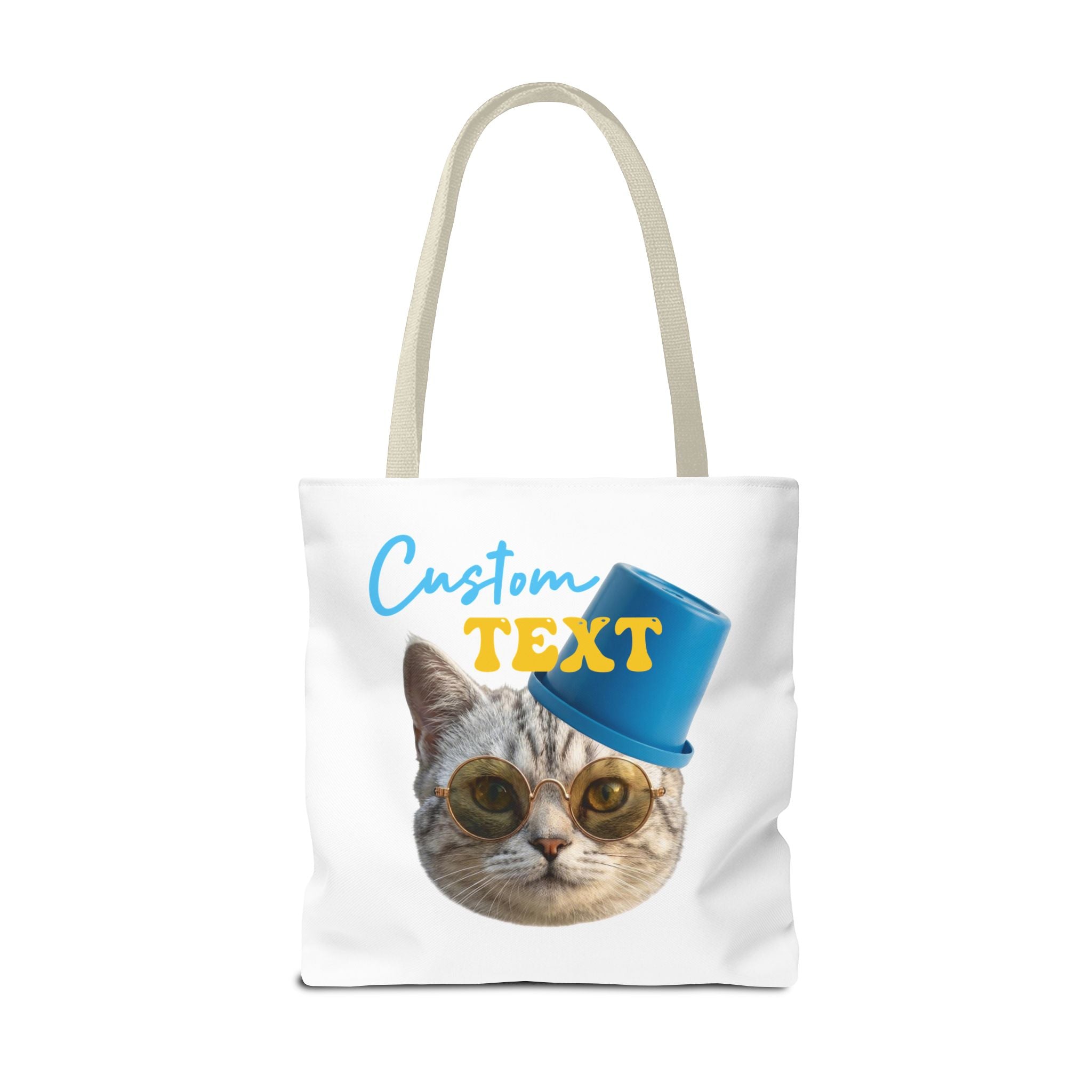 Funny Cat Tote Bag | Custom Pet Photo Personalized Canvas Bag