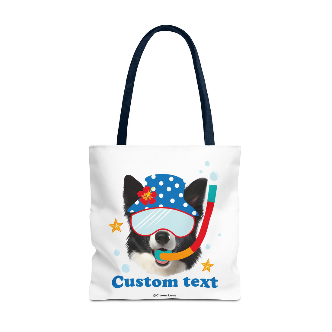 Custom Dog Tote Bag | Personalized Pet Photo Summer Canvas Bag
