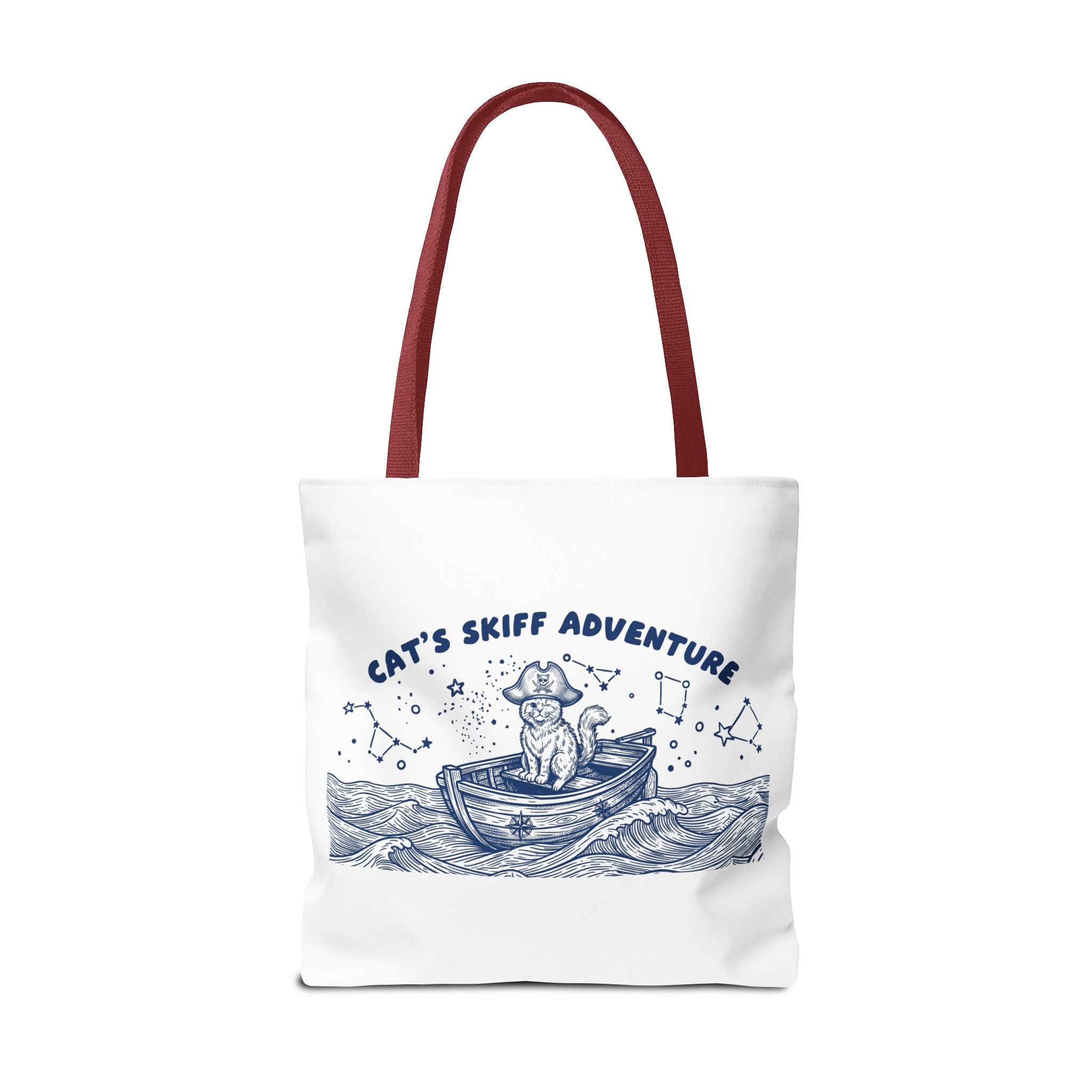 Cat's Skiff Adventure Tote Bag | Vintage Nautical Ocean Canvas Bag