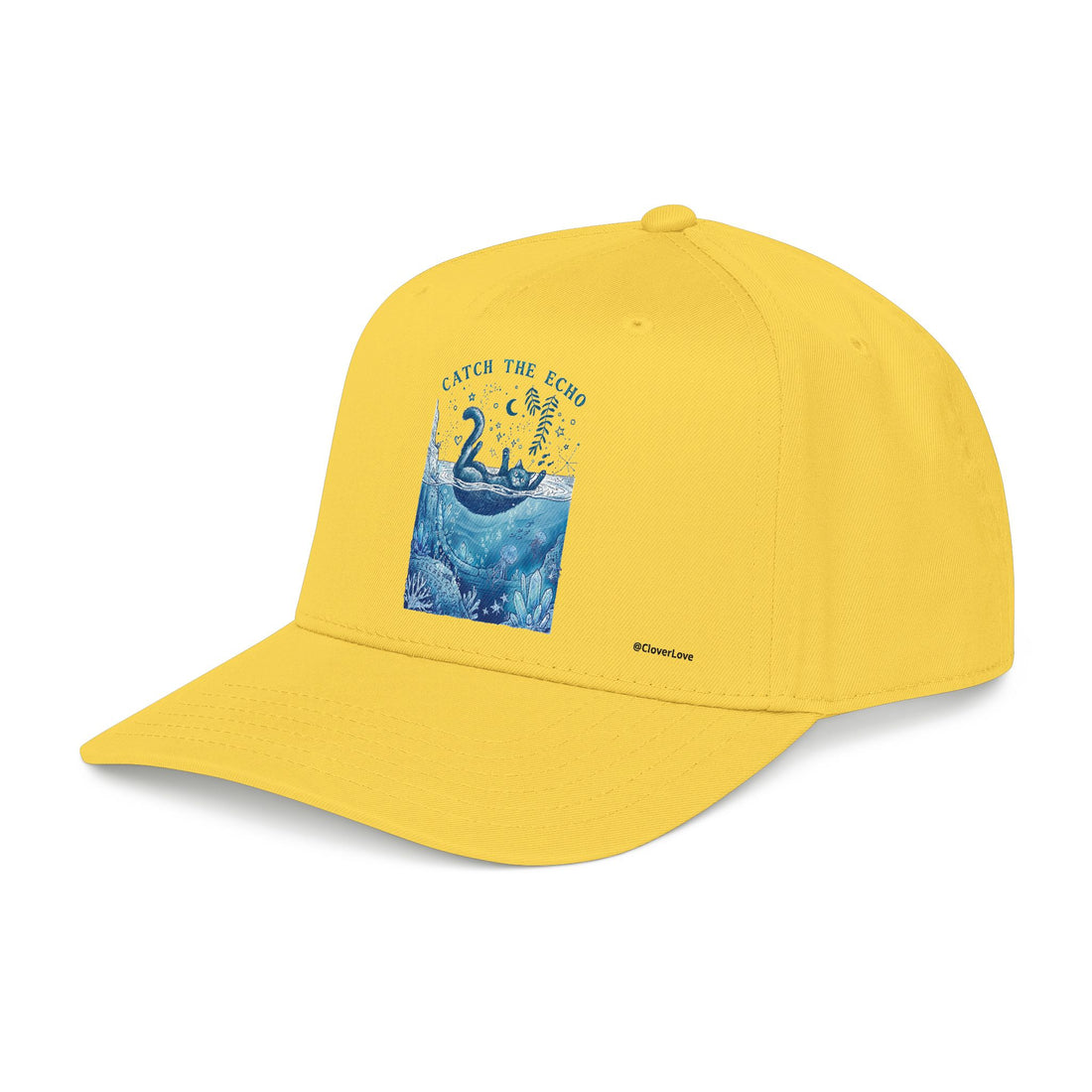 Ocean Cat Hat - Underwater Adventure Baseball Cap, Cute Cat Lover Gift, Marine Life Hat