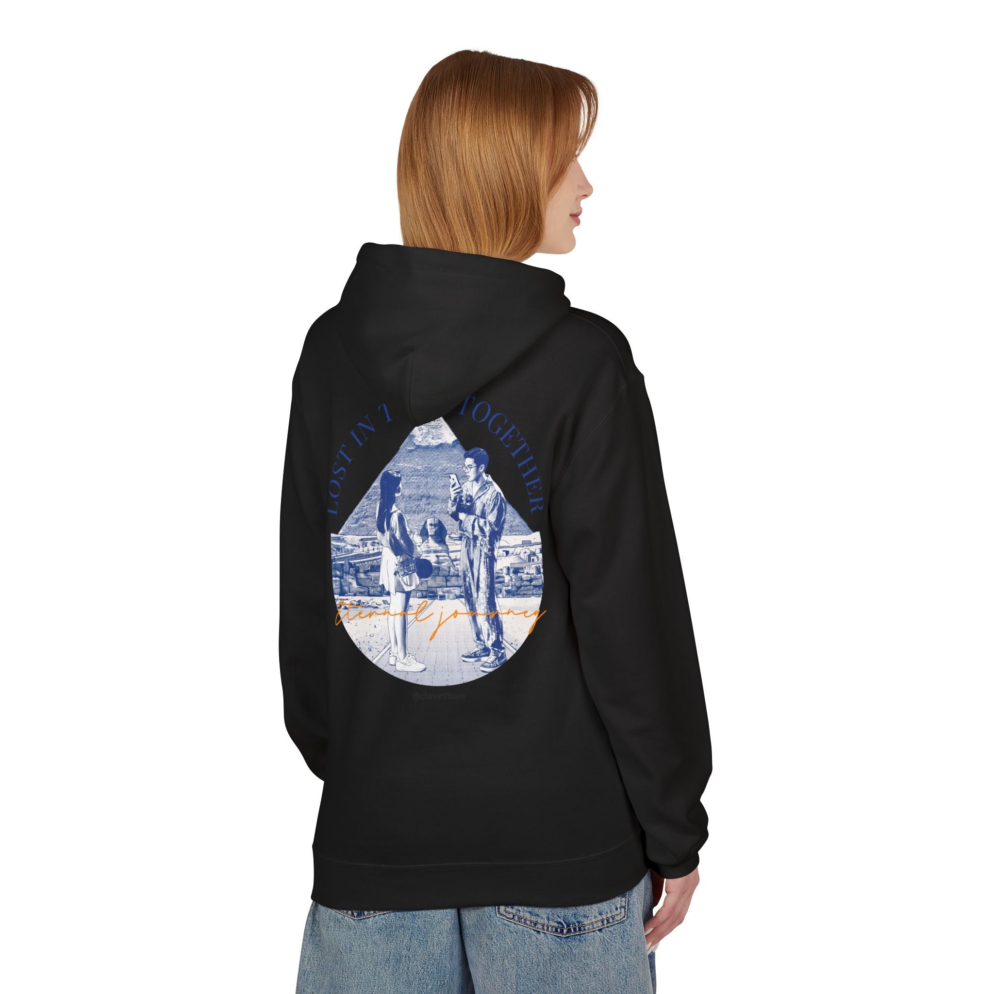 Vintage Reise Hoodie | Pärchen Wahrzeichen Grafik Sweatshirt