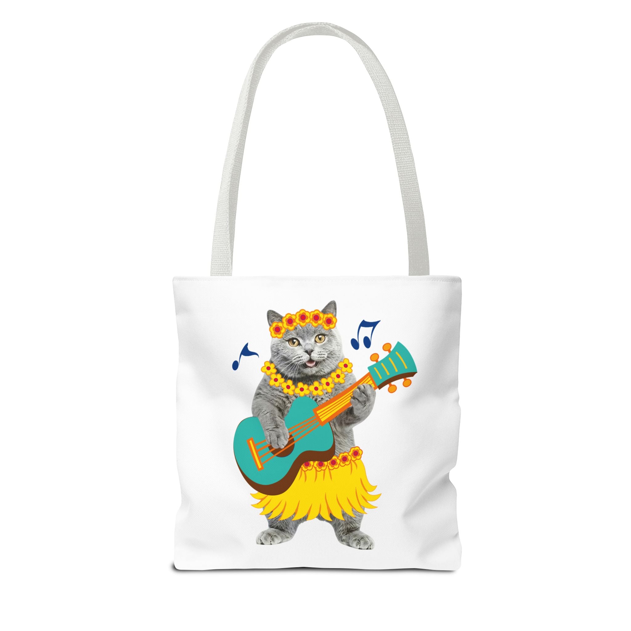 Tropical Cat Tote Bag | Personalized Pet Photo Canvas Bag