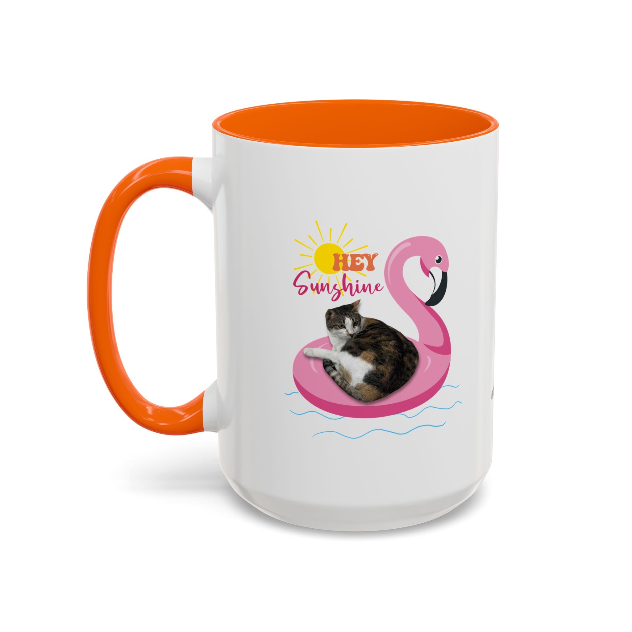 Cool Cat Summer Mug | Personalized Cat Photo Coffee Cup With Custom Text