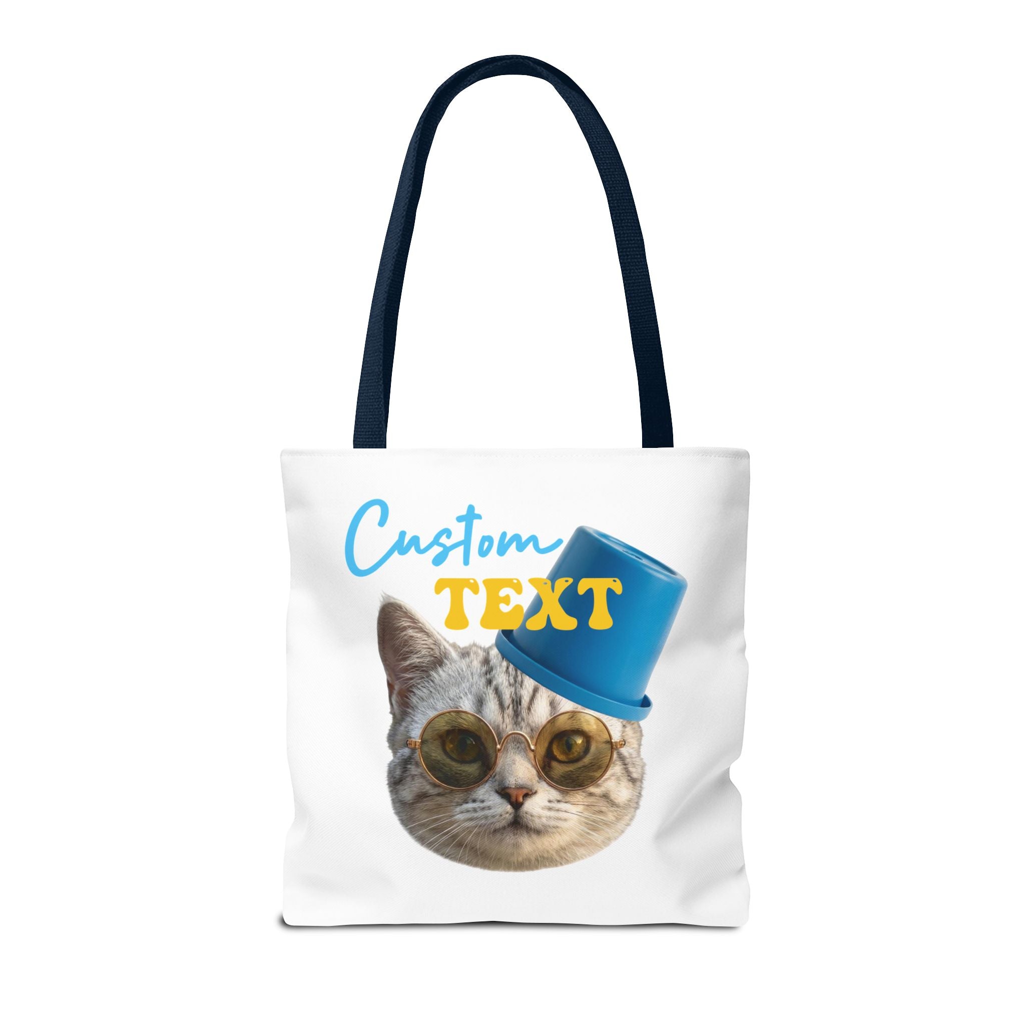 Funny Cat Tote Bag | Custom Pet Photo Personalized Canvas Bag