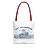 Cat's Skiff Adventure Tote Bag | Vintage Nautical Ocean Canvas Bag