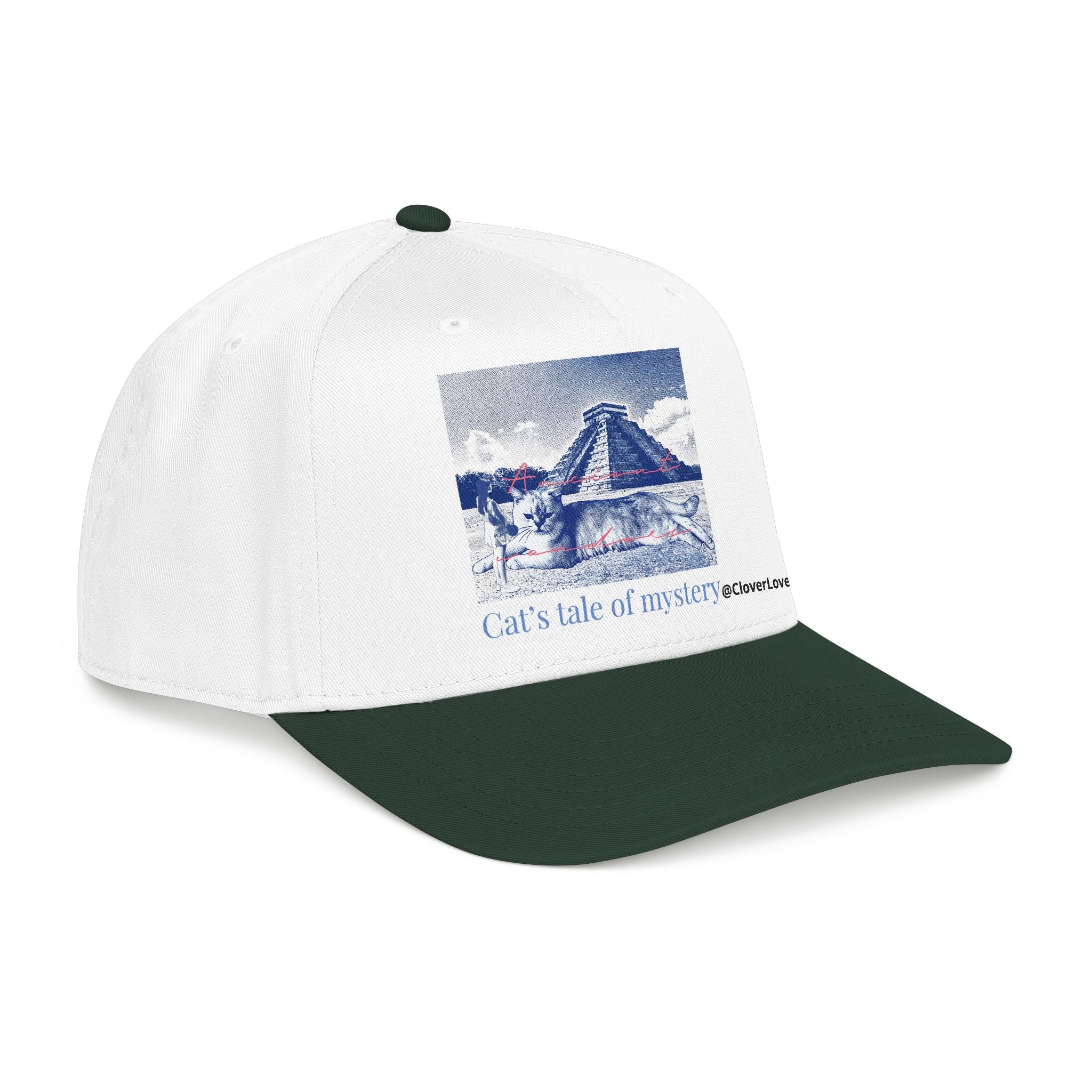 Mexico Travel Cat Hat - Chichen Itza Baseball Cap, Cat Lover Gift
