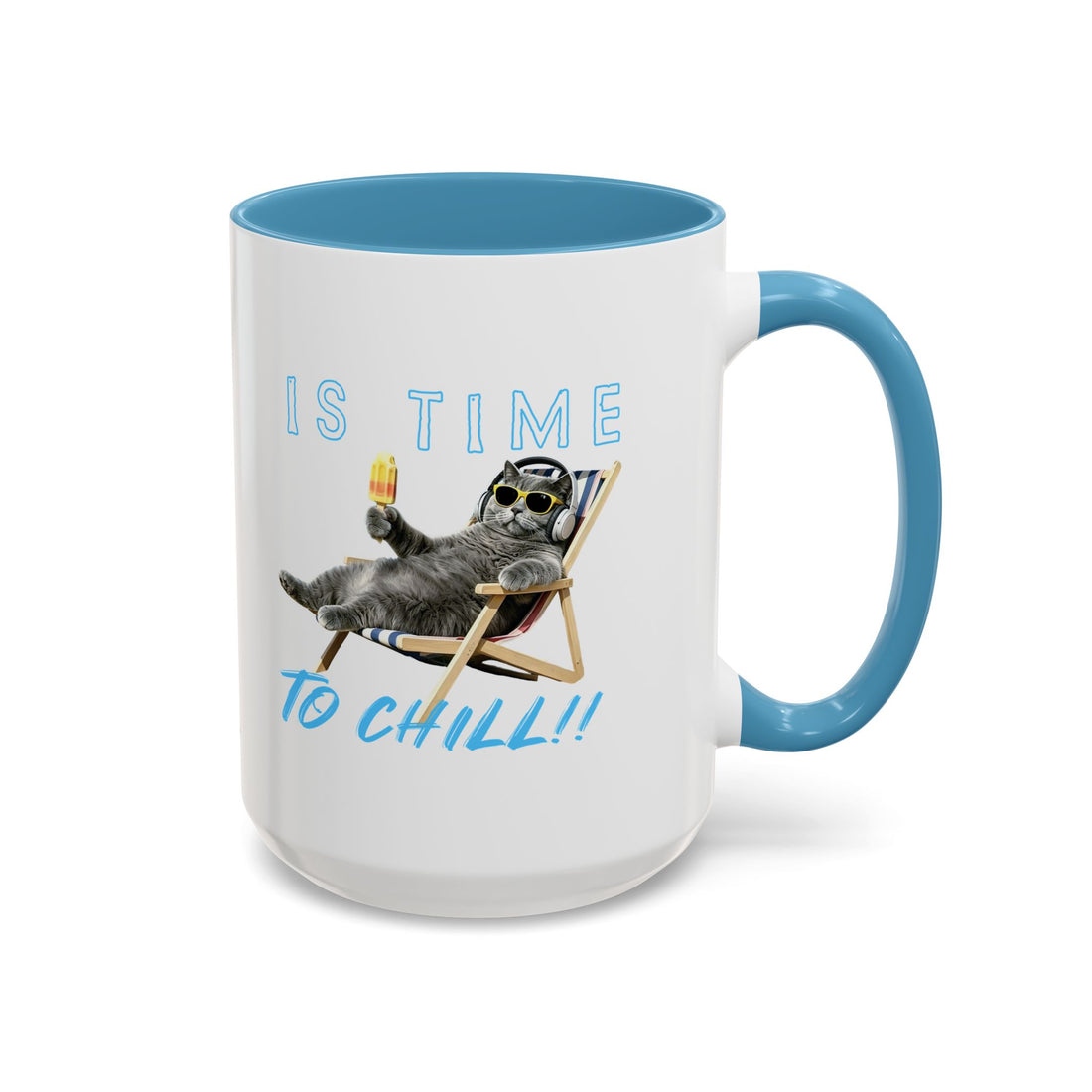 Chill Cat Sommerbecher | Personalisierte Katzenfoto-Kaffeetasse mit individuellem Text