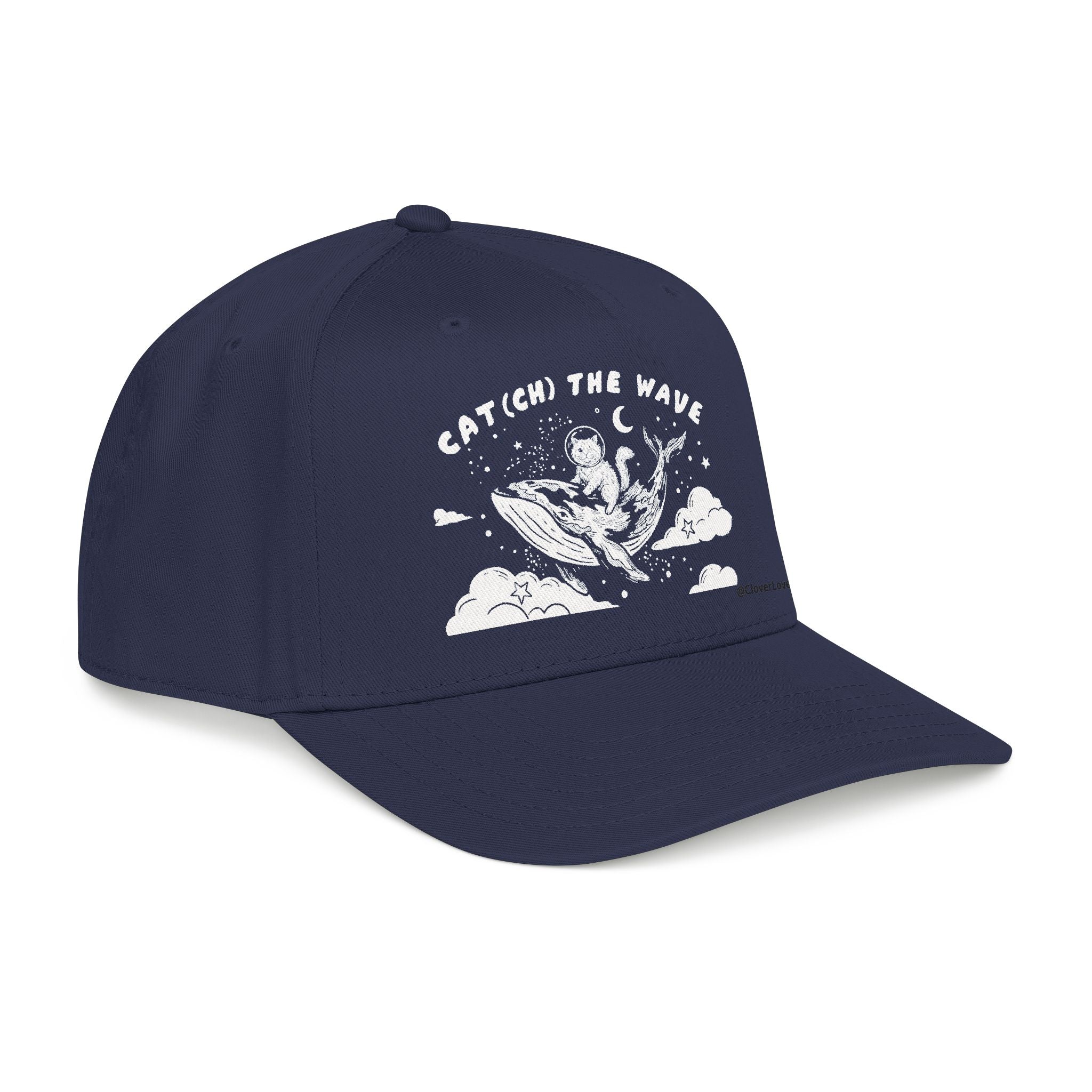 Ocean Cat Hat - Whale Adventure Baseball Cap, Cute Animal Dad Hat, Cat Lover Gift