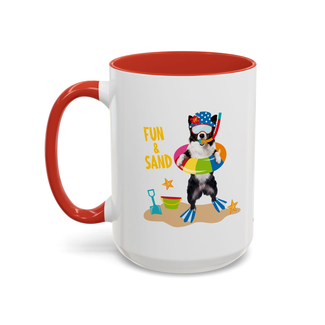 Sommer Tauchhund Tasse | Personalisierte Hundefoto Kaffeetasse mit individuellem Text