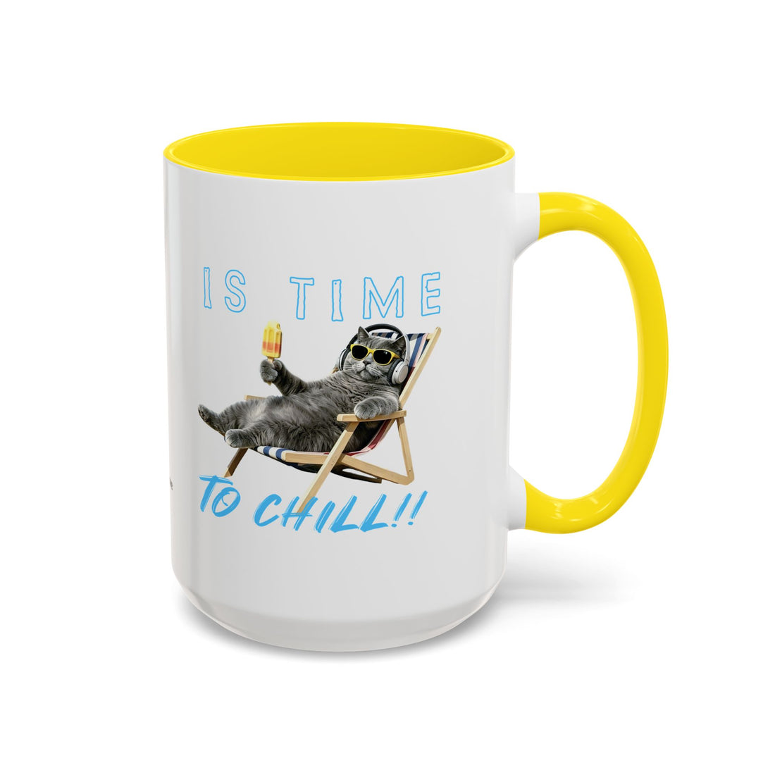 Chill Cat Summer Mug | Personalized Cat Photo Coffee Cup With Custom Text