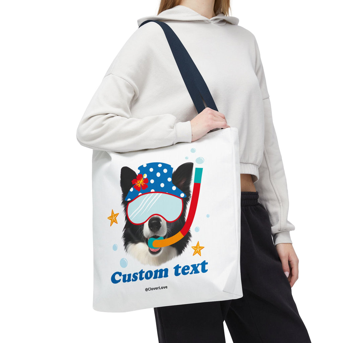 Custom Dog Tote Bag | Personalized Pet Photo Summer Canvas Bag