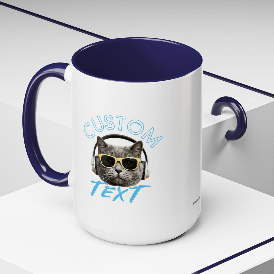 Chill Cat Sommerbecher | Personalisierte Katzenfoto-Kaffeetasse mit individuellem Text
