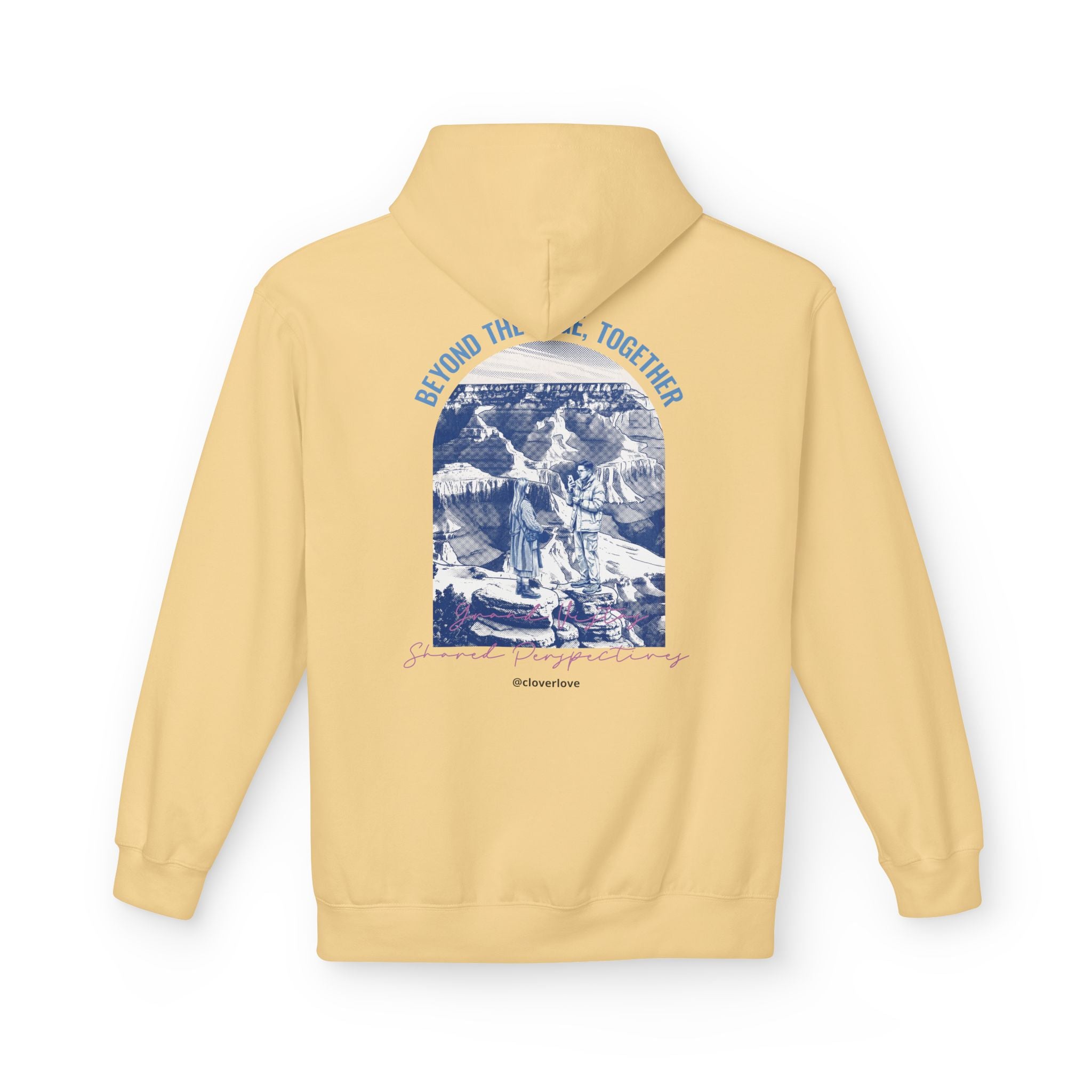 Beyond The Horizon Personalisierter Reise-Hoodie, Landschaftswahrzeichen Paar Geschenk