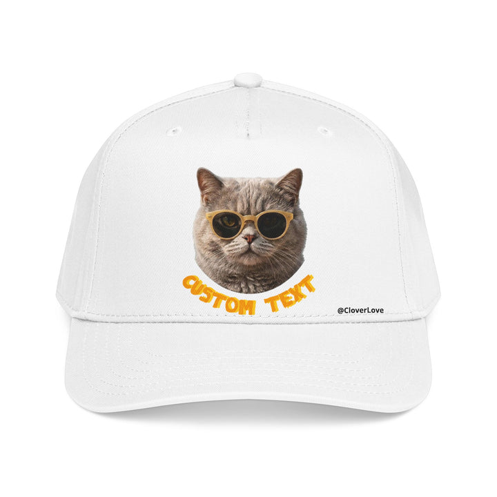 Custom Cat Baseball Cap, Personalized Summer Cat Hat with Sunglasses, Cute Pet Lover Gift