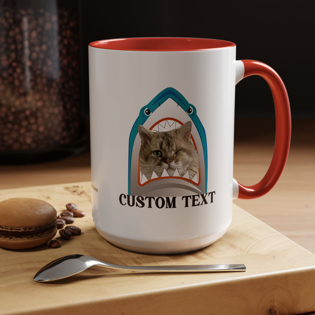 Summer Diving Dog Mug | Personalized Dog Photo Coffee Cup With Custom Text