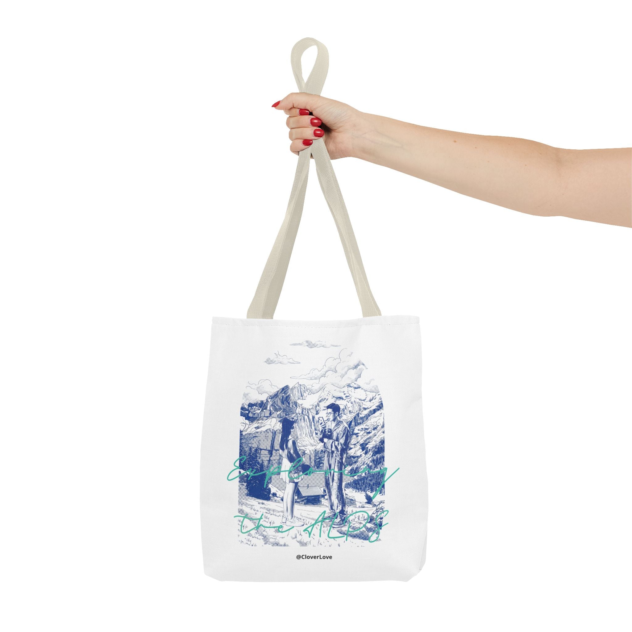 Travel Adventure Tote Bag | Vintage Mountain Explorer Canvas Bag