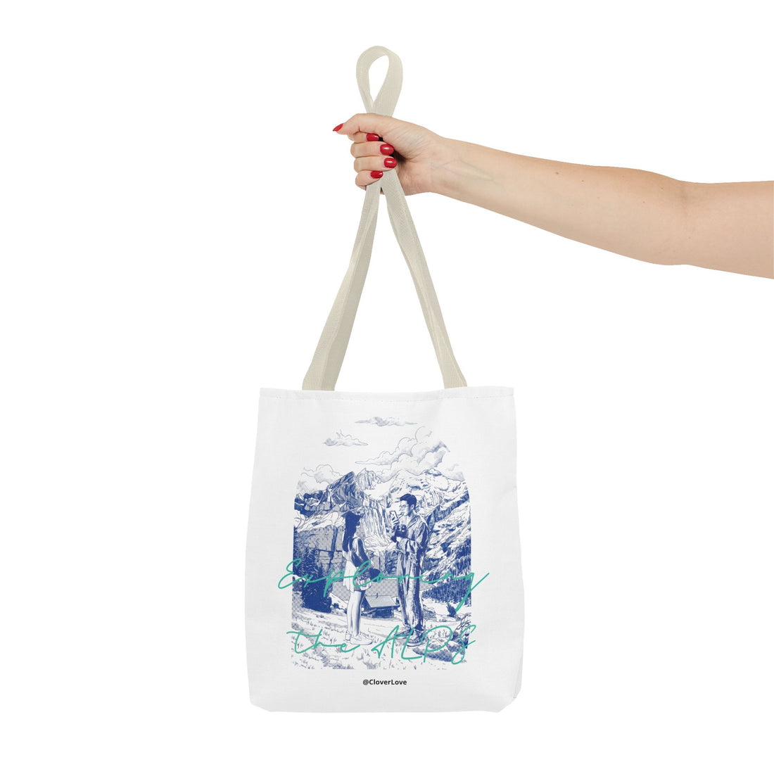 Travel Adventure Tote Bag | Vintage Mountain Explorer Canvas Bag