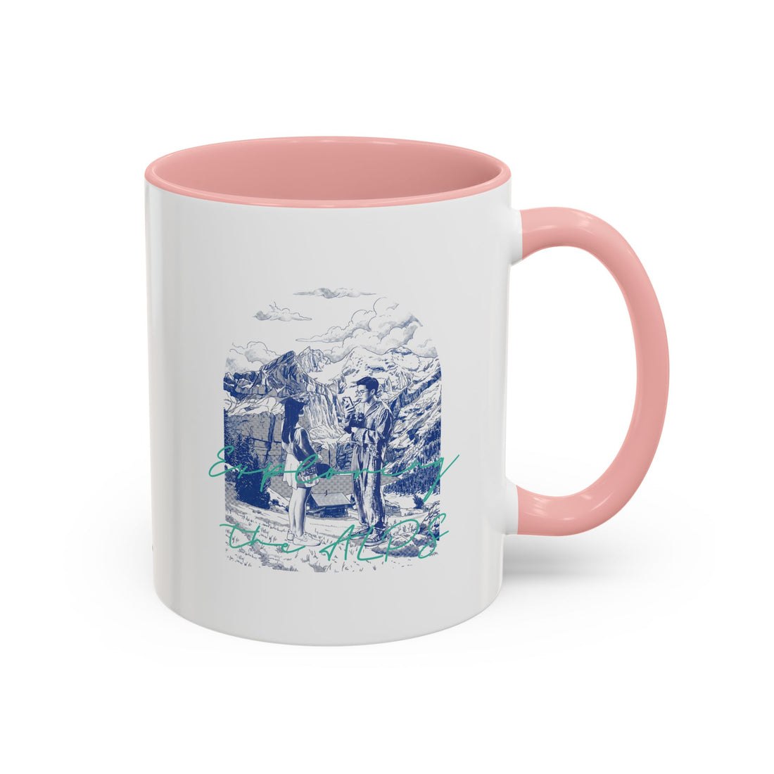 Explore The Alps Travel Mug - Mountain Adventure Coffee Cup