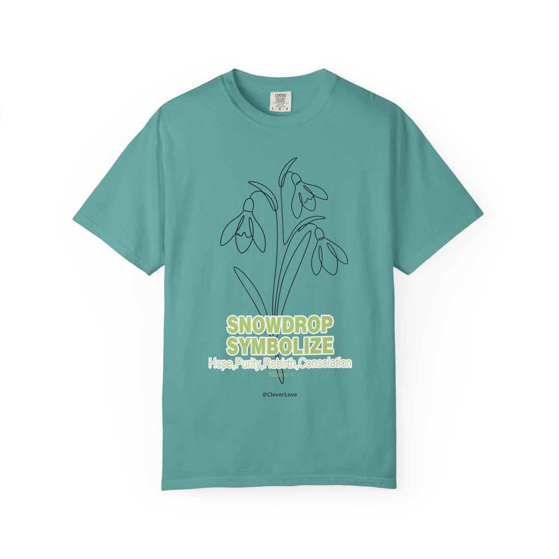 Snowdrop Flower T-Shirt - Botanical Shirt for Flower Lovers