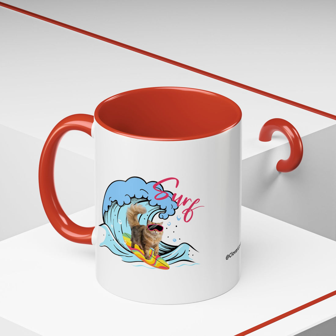 Summer Diving Dog Mug | Personalized Dog Photo Coffee Cup With Custom Text