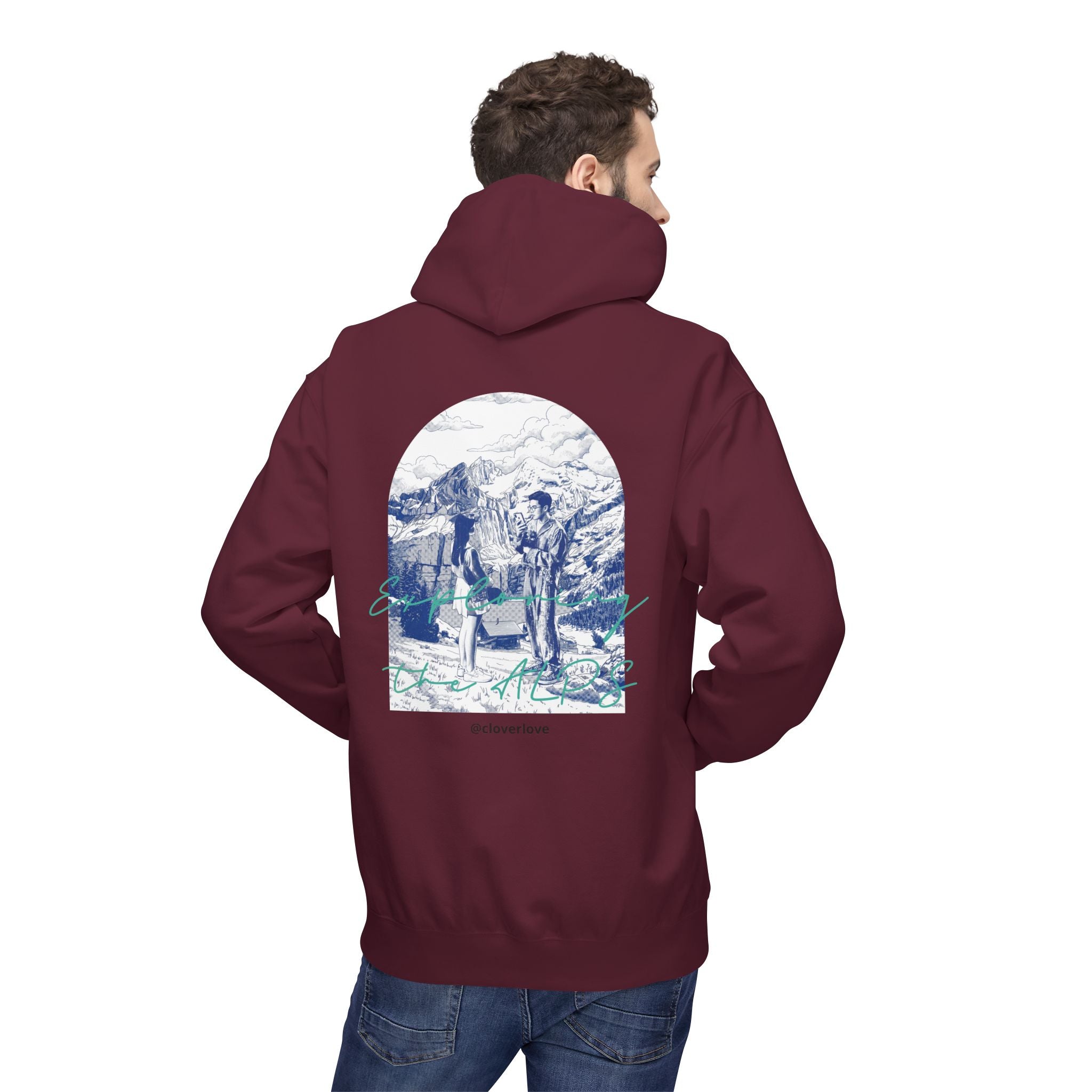 Mountain Travel Hoodie | Abenteuerlandschaft Grafik Pullover