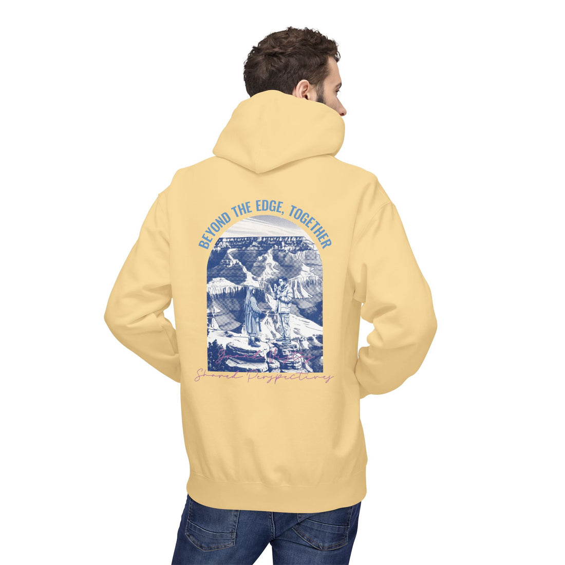 Beyond The Horizon Custom Travel Hoodie, Scenic Landmark Couple Gift