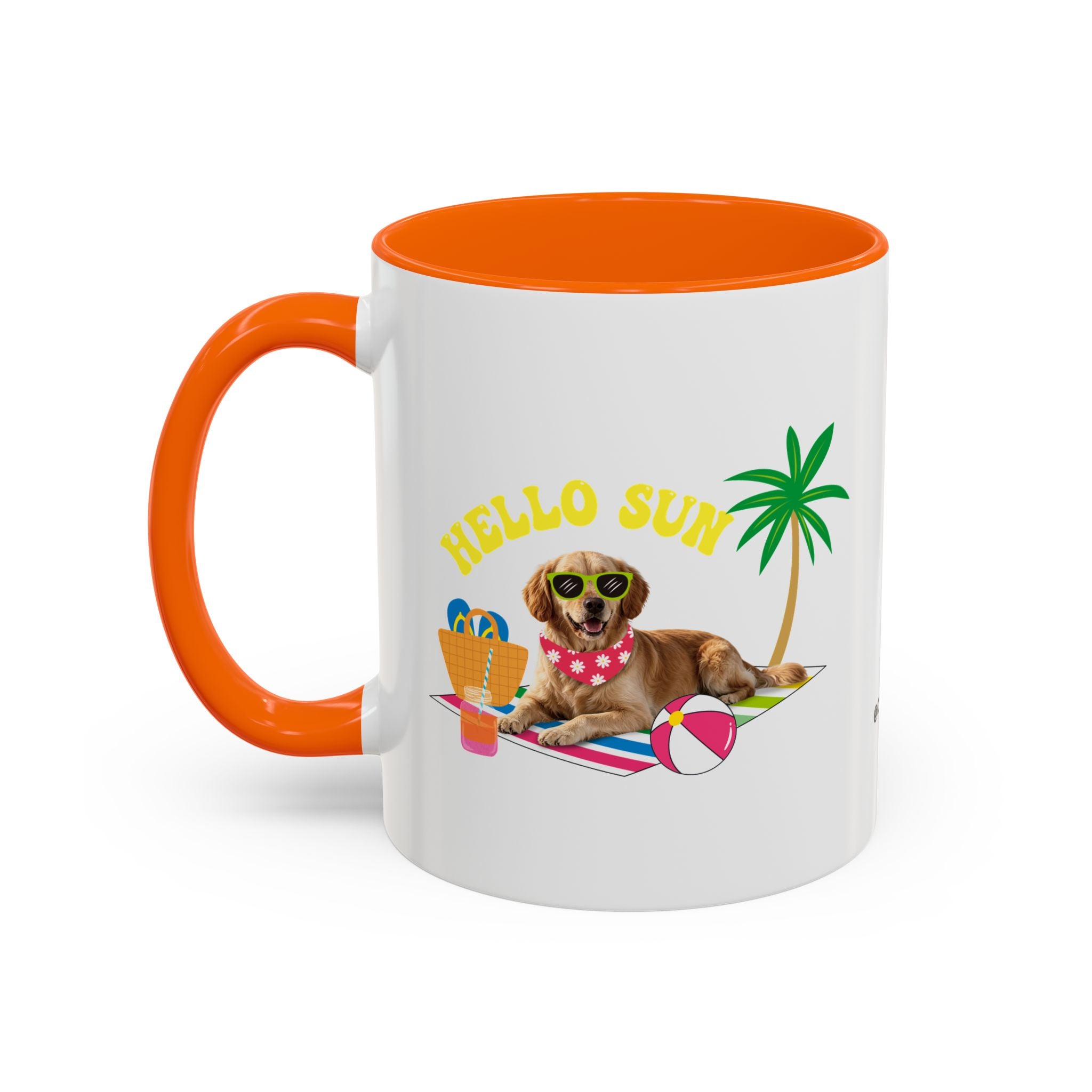 Cute Summer Dog Mug | Personalized Dog Photo Coffee Cup With Custom Text