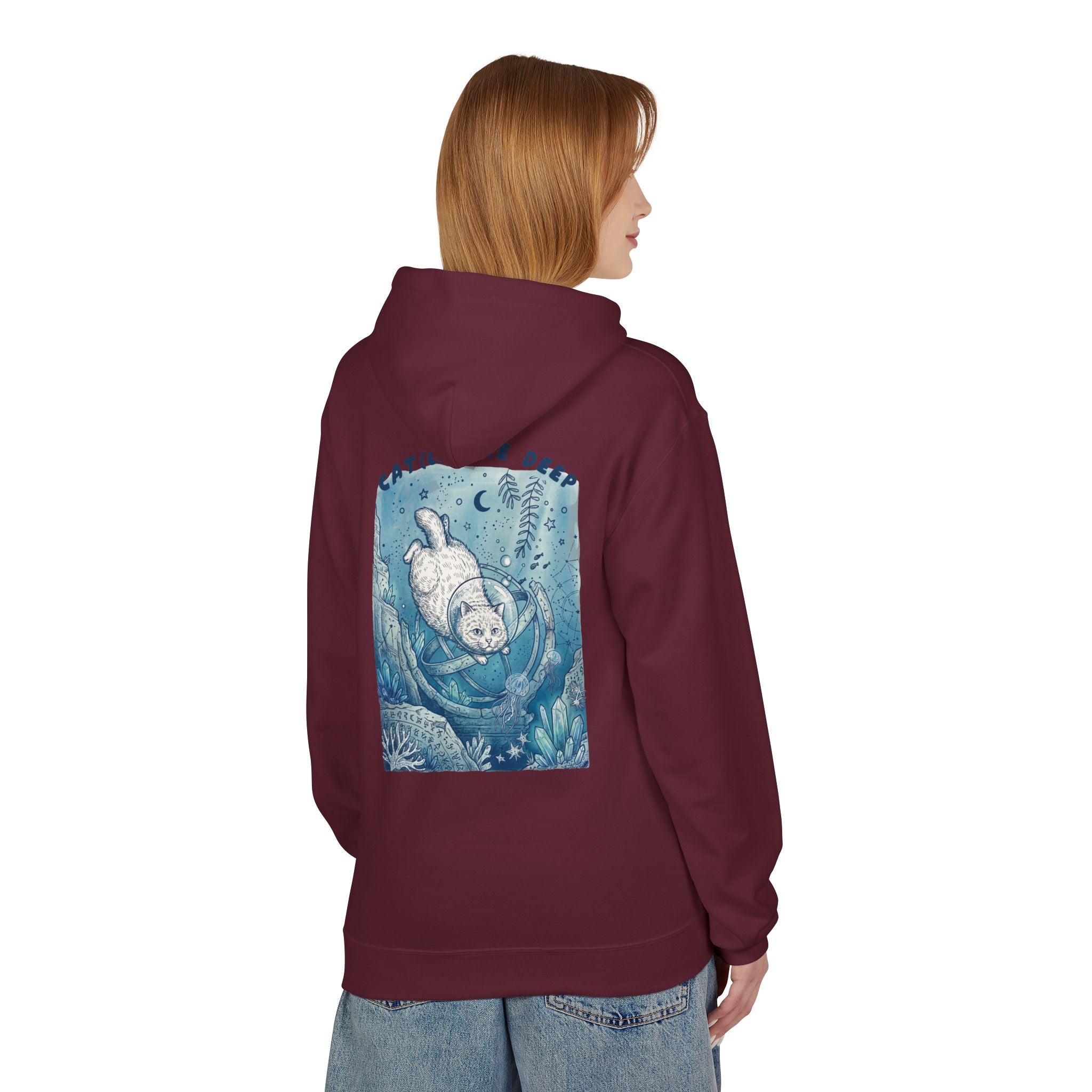 Cat Deep Sea Adventure Hoodie | Vintage Ocean Explorer Graphic Sweatshirt