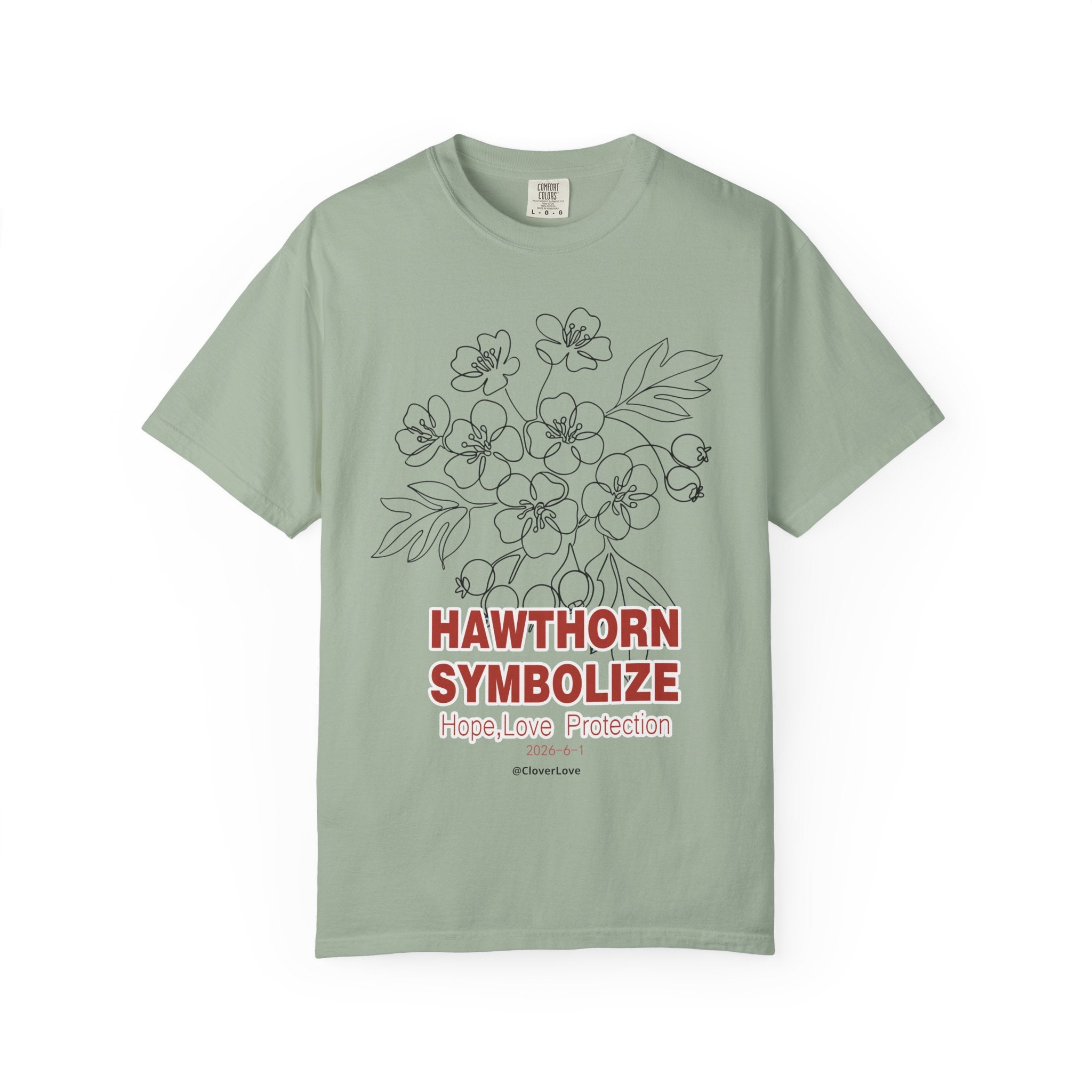 Hawthorn Flower T-Shirt - Botanical Graphic Shirt for Flower Lovers