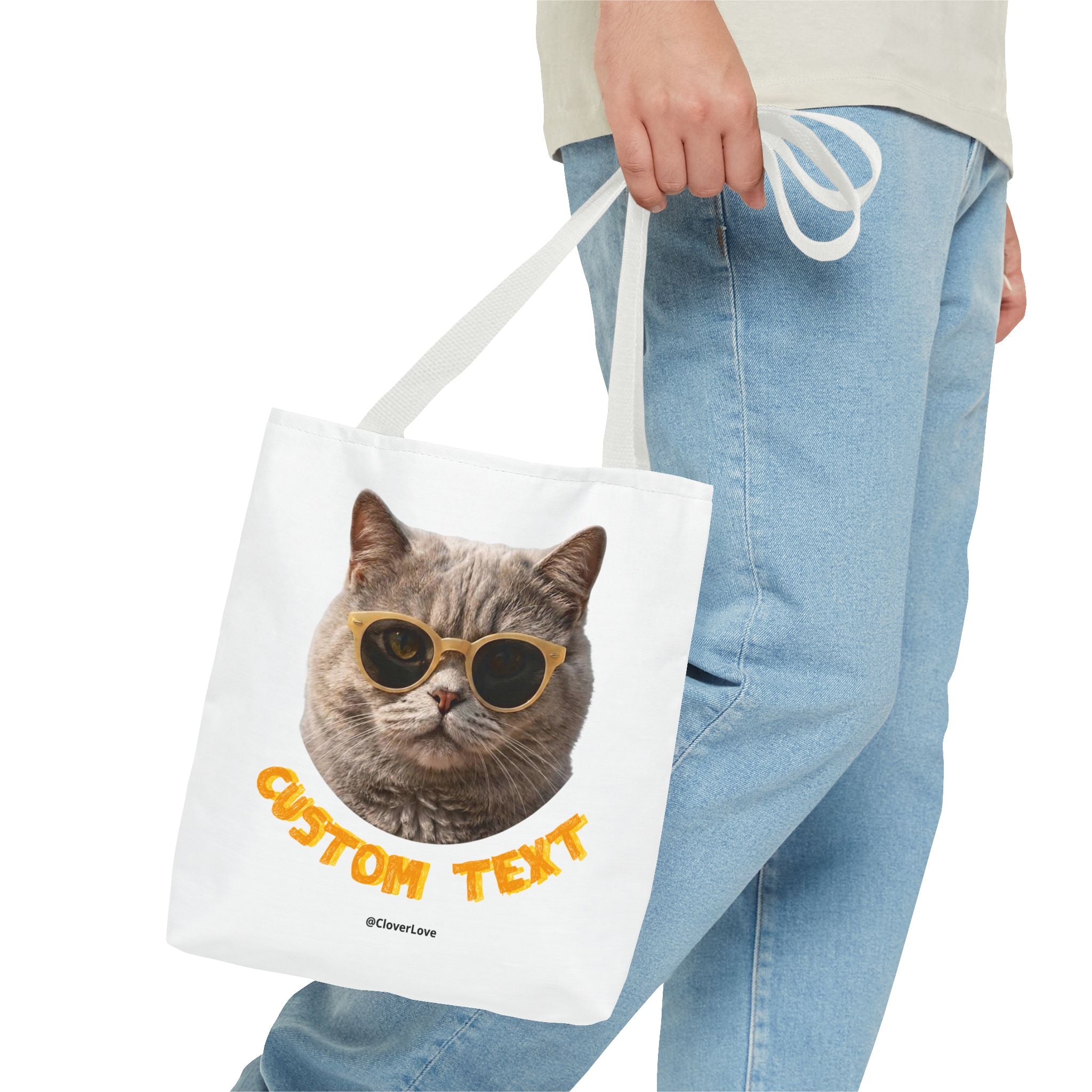 Summer Cat Tote Bag | Funny Cat Lover Beach Canvas Bag