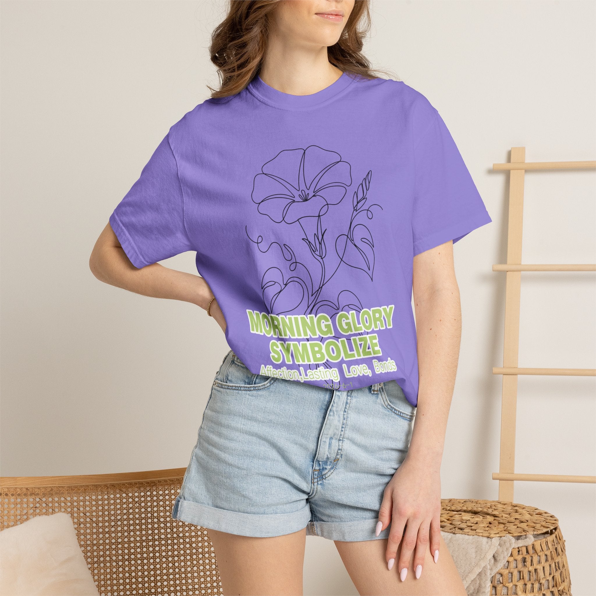 Morning Glory Flower T-Shirt - Botanical Graphic Shirt for Flower Lovers