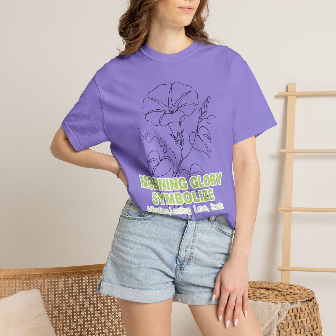Morning Glory Flower T-Shirt - Botanical Graphic Shirt for Flower Lovers