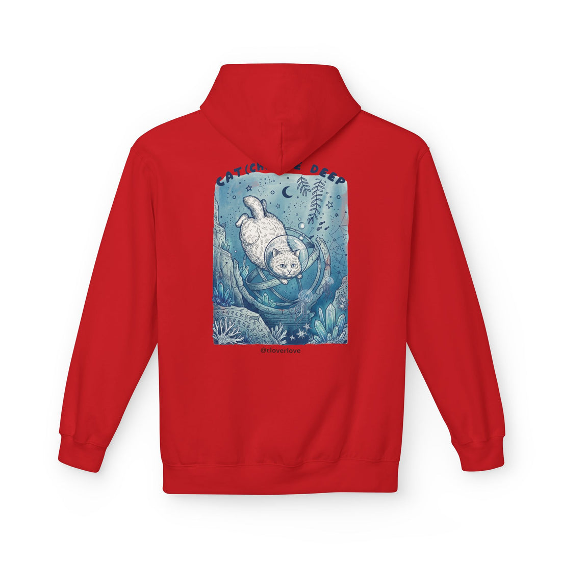 Katzen-Tiefseeabenteuer-Kapuzenpulli | Vintage Ozeanforscher Grafik-Sweatshirt