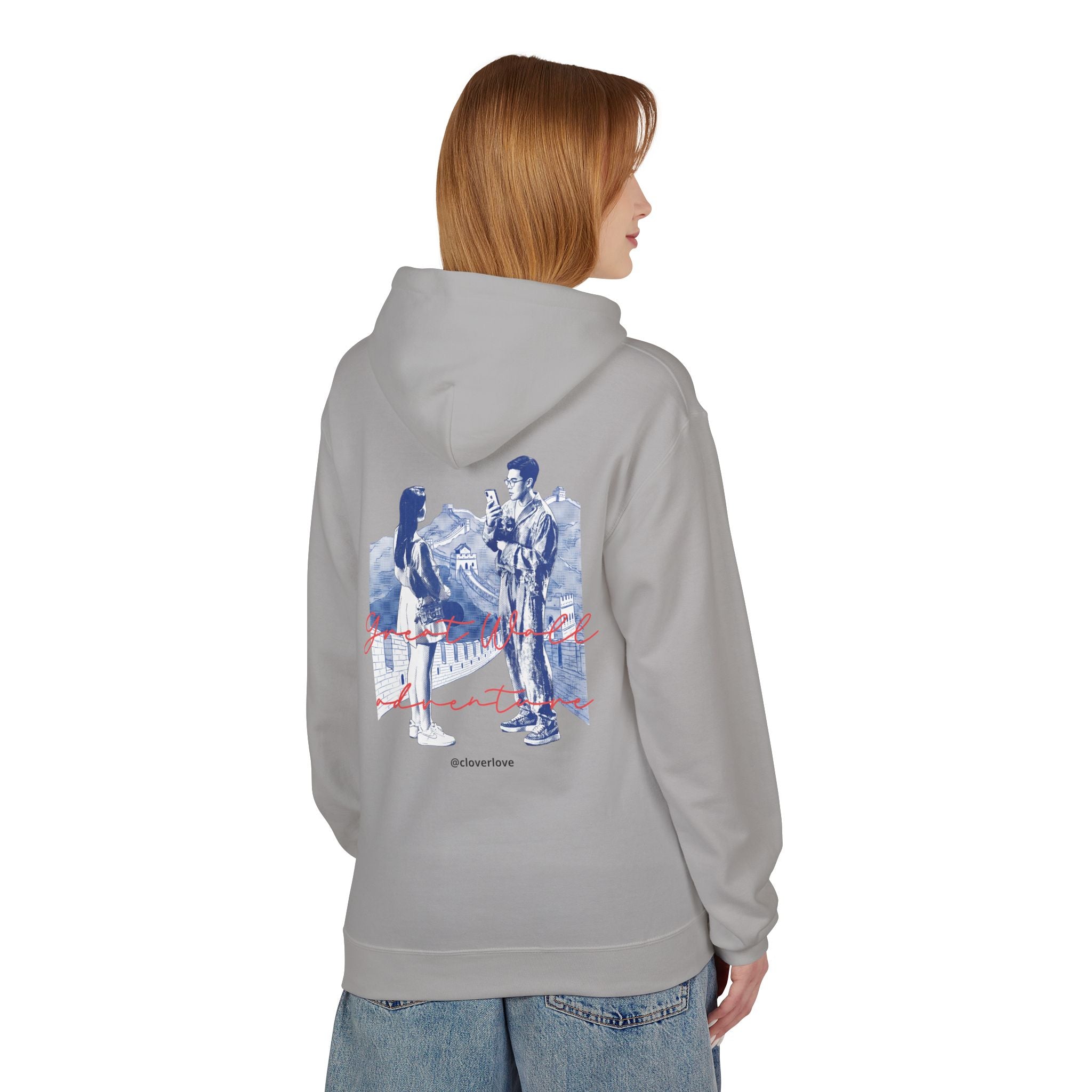 Abenteuer-Kapuzenpulli "Große Mauer" – Sommer-Fernweh-Sweatshirt