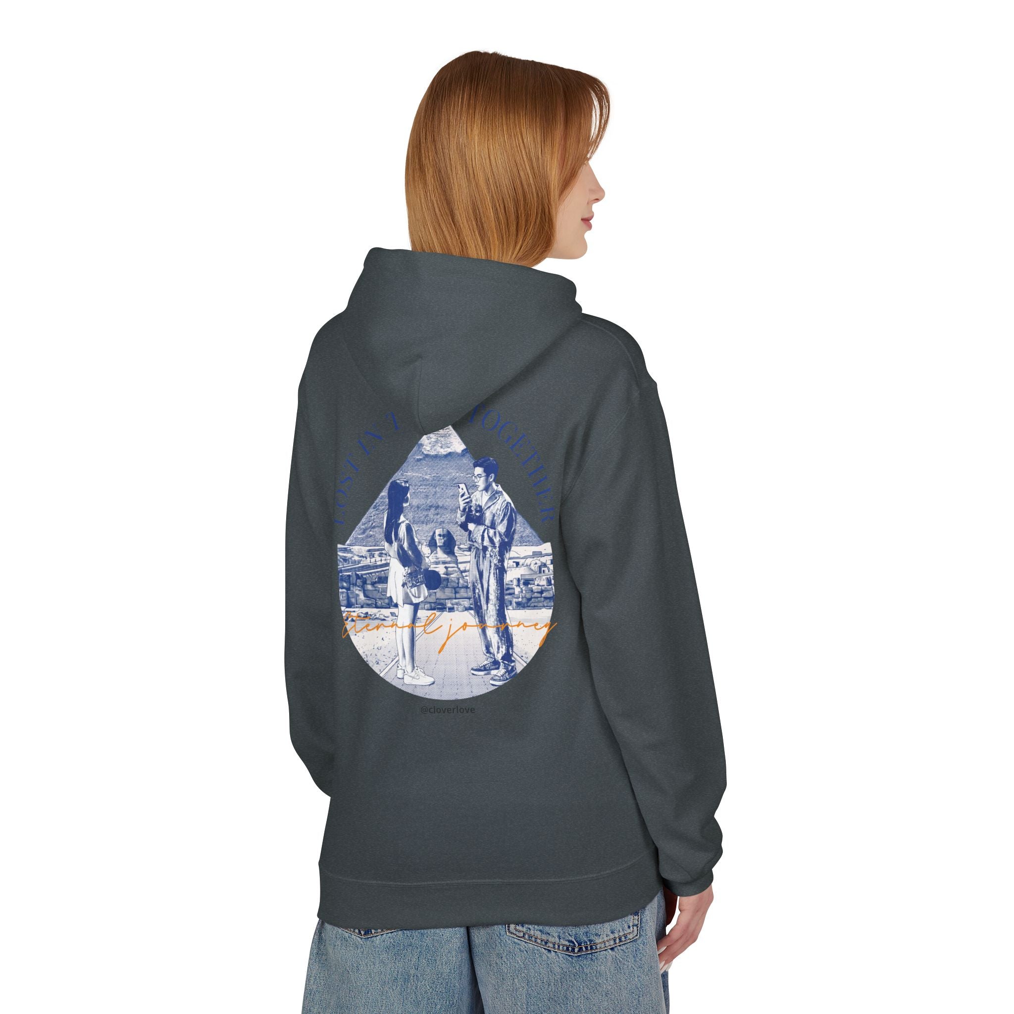 Vintage Reise Hoodie | Pärchen Wahrzeichen Grafik Sweatshirt