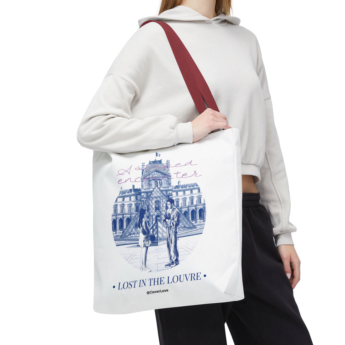 Louvre Paris Tote Bag | Vintage Museum Travel Canvas Bag