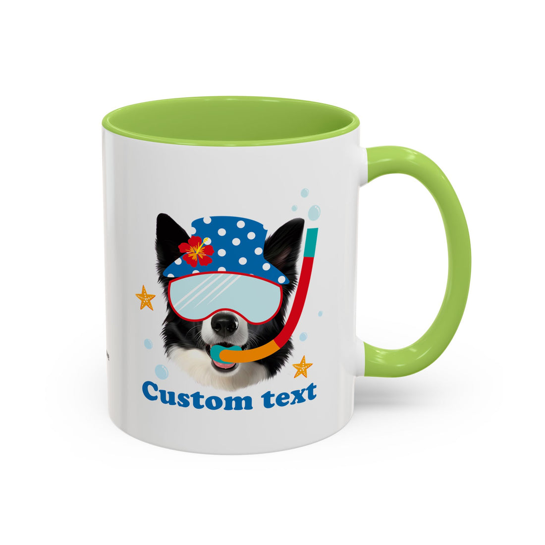 Summer Diving Dog Mug | Personalized Dog Photo Coffee Cup With Custom Text