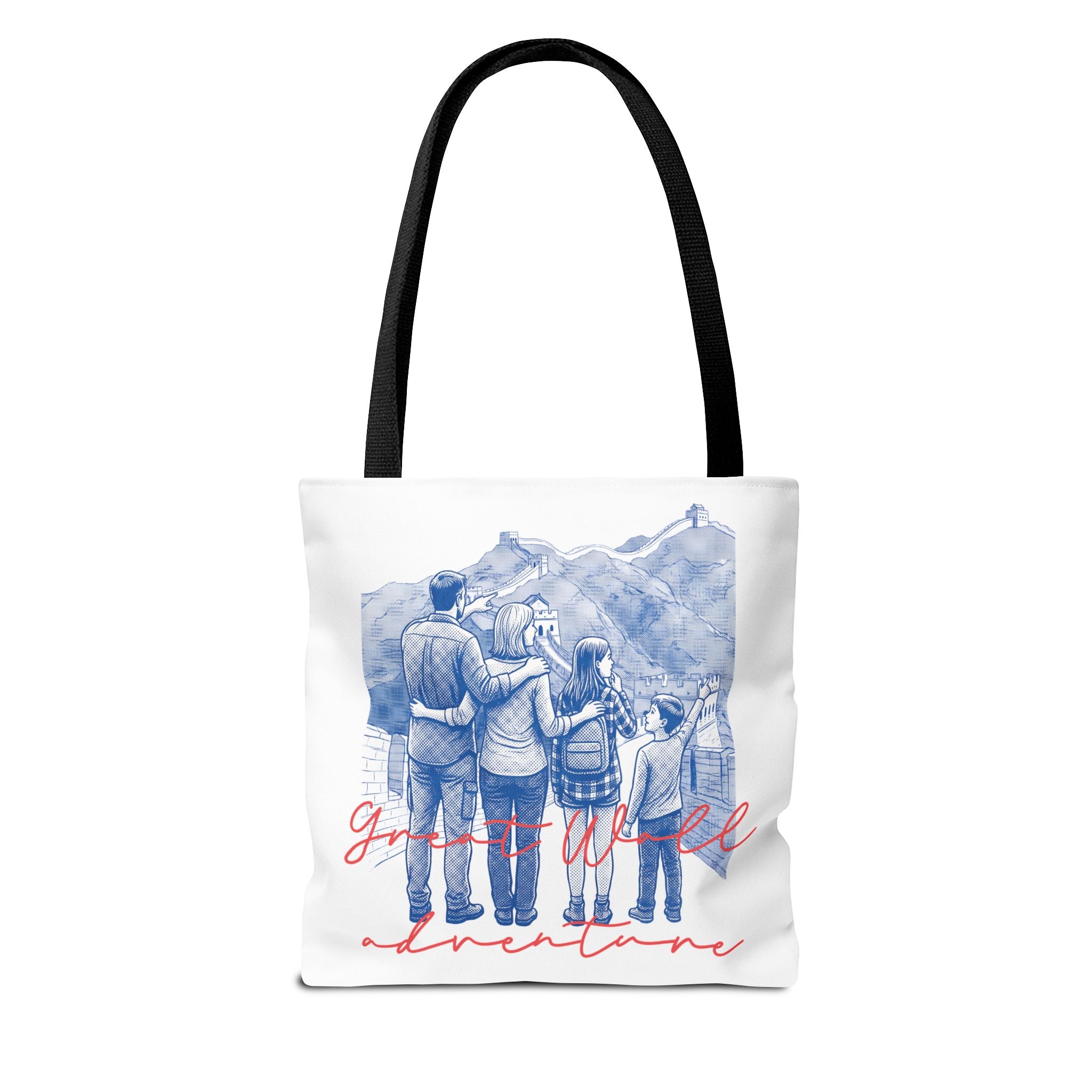 Great Wall of China Tote Bag, Family Travel Souvenir Bag, Landmark Canvas Tote