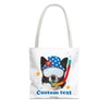 Custom Dog Tote Bag | Personalized Pet Photo Summer Canvas Bag