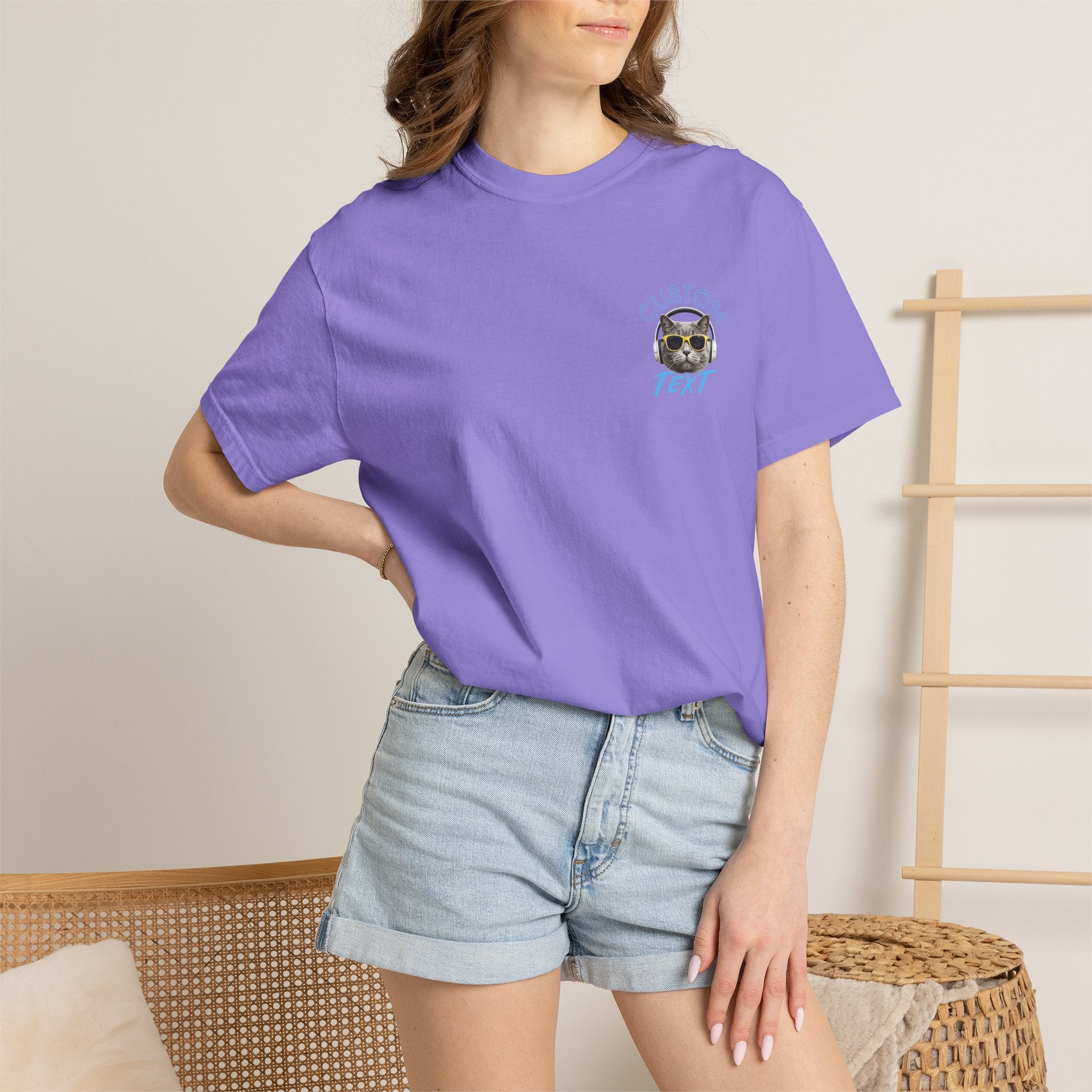 Custom Cat Summer T-Shirt - Funny Chill Cat Tee, Cat Lover Gift