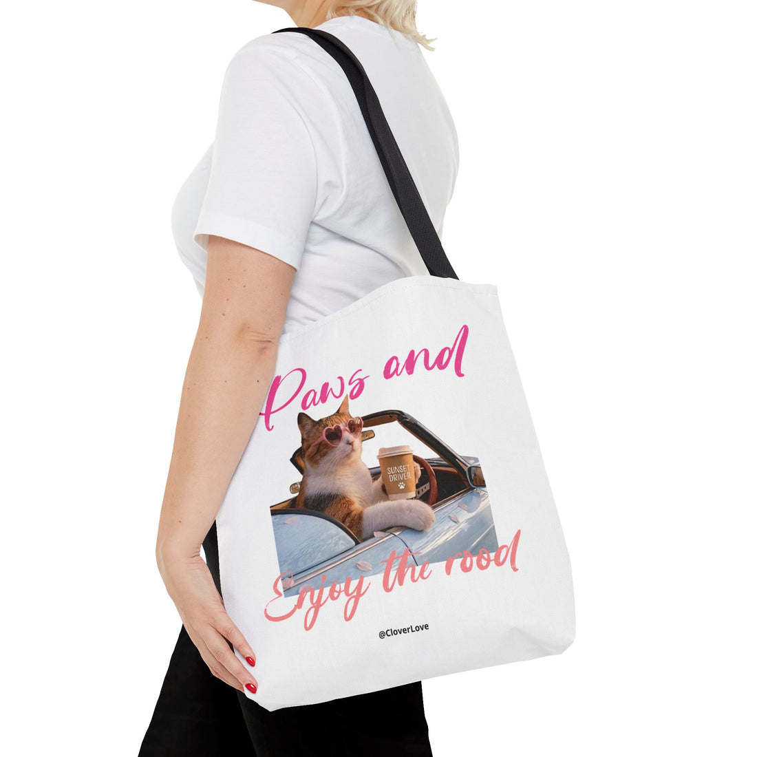 Cute Cat Tote Bag | Custom Cat Photo Personalized Canvas Bag