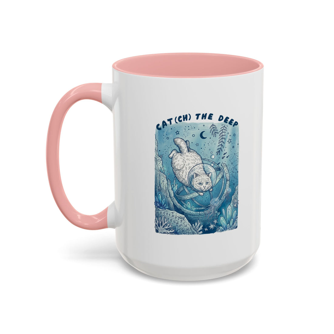 Cat's Deep Ocean Adventure Mug - Underwater Cat Lover Coffee Cup