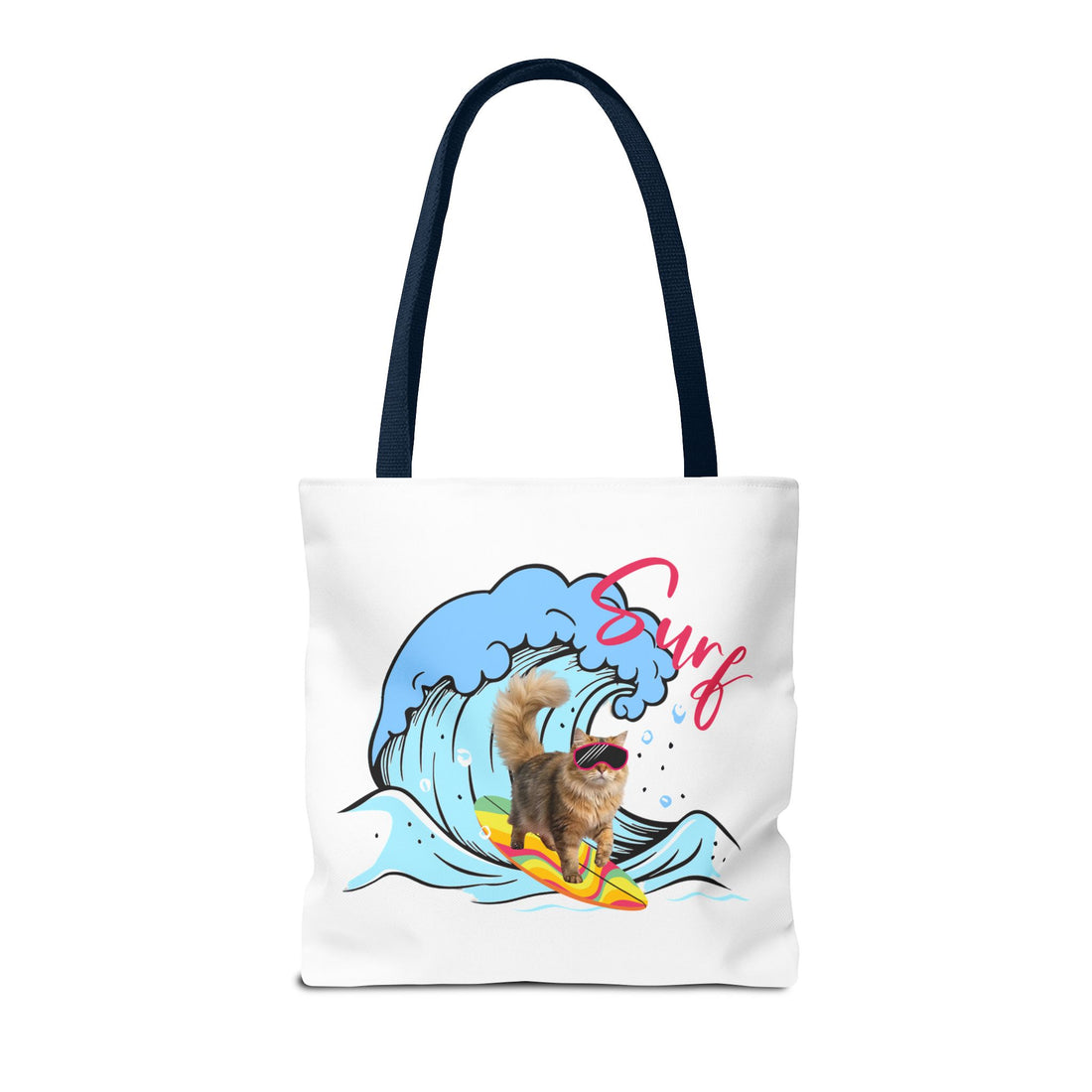 Funny Cat Tote Bag | Custom Pet Photo Shark Summer Bag