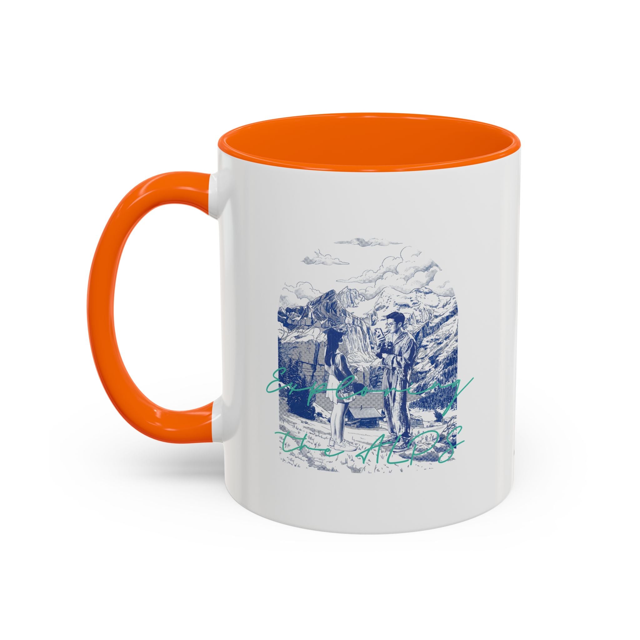 Explore The Alps Travel Mug - Mountain Adventure Coffee Cup