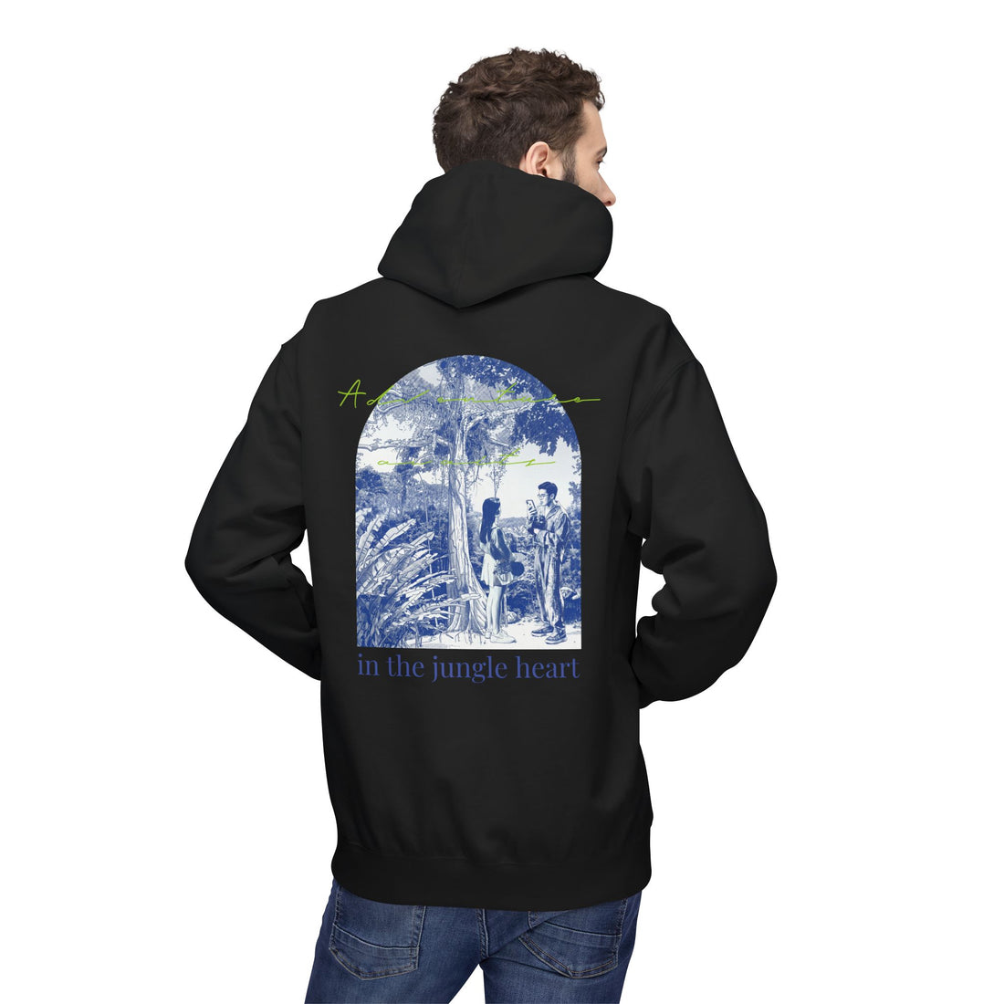 Jungle Adventure Hoodie – Vintage Tropical Travel Graphic Pullover Sweatshirt