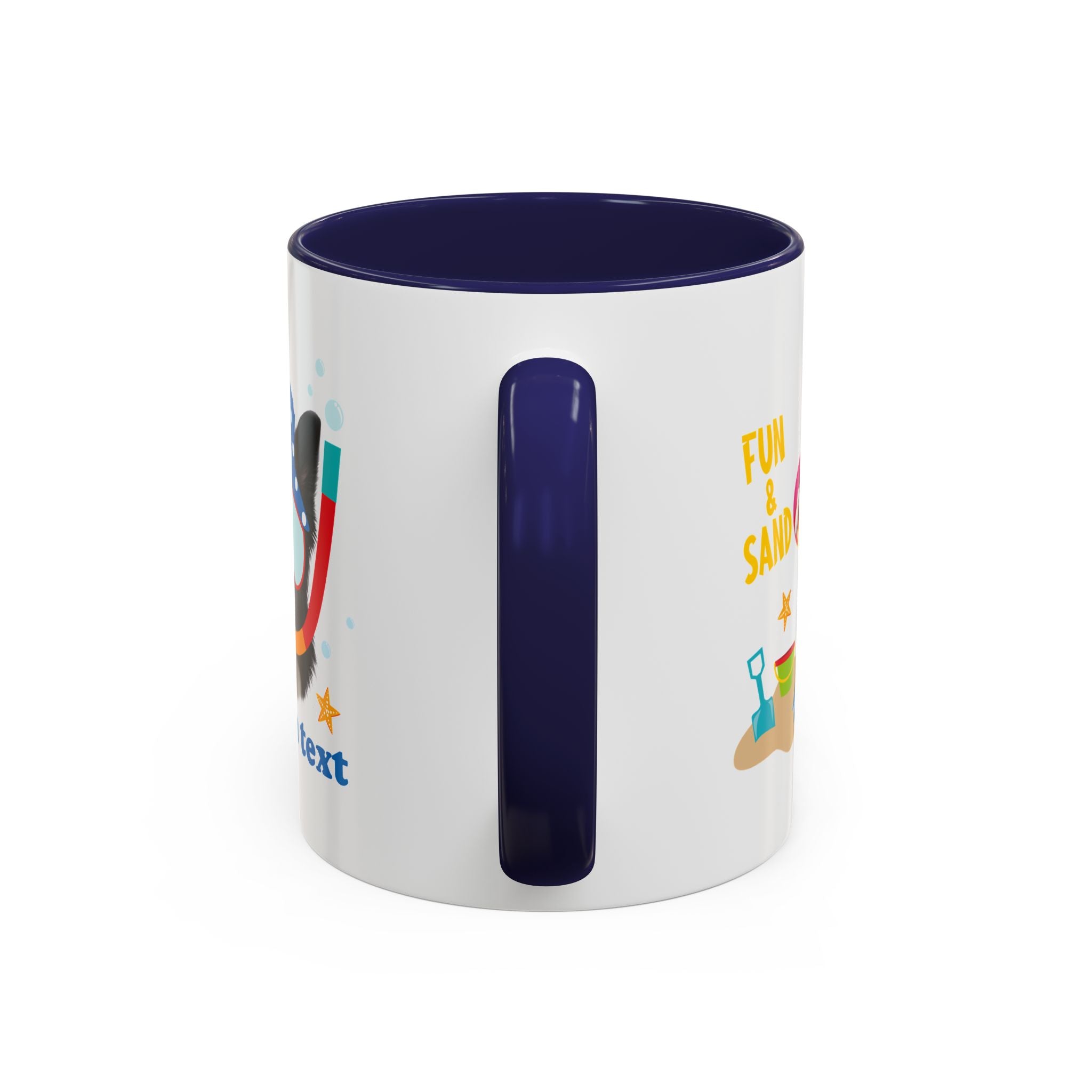 Summer Diving Dog Mug | Personalized Dog Photo Coffee Cup With Custom Text