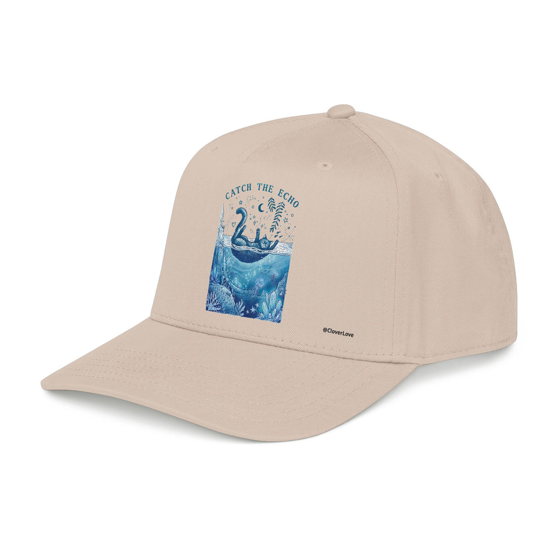 Ocean Cat Hat - Underwater Adventure Baseball Cap, Cute Cat Lover Gift, Marine Life Hat