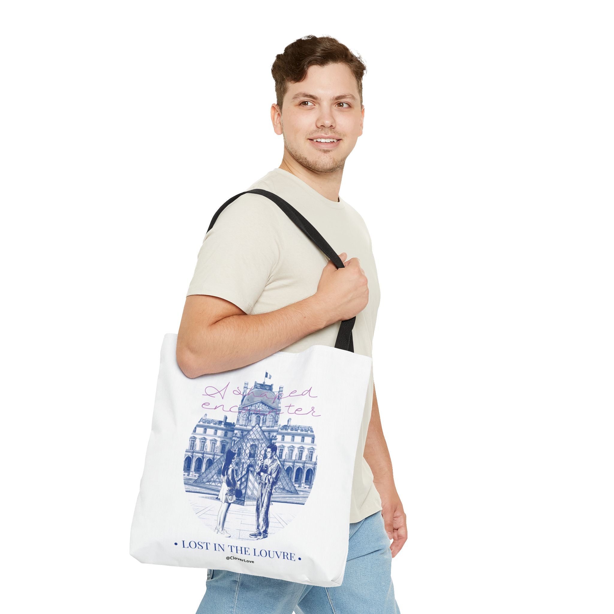 Louvre Paris Tote Bag | Vintage Museum Travel Canvas Bag