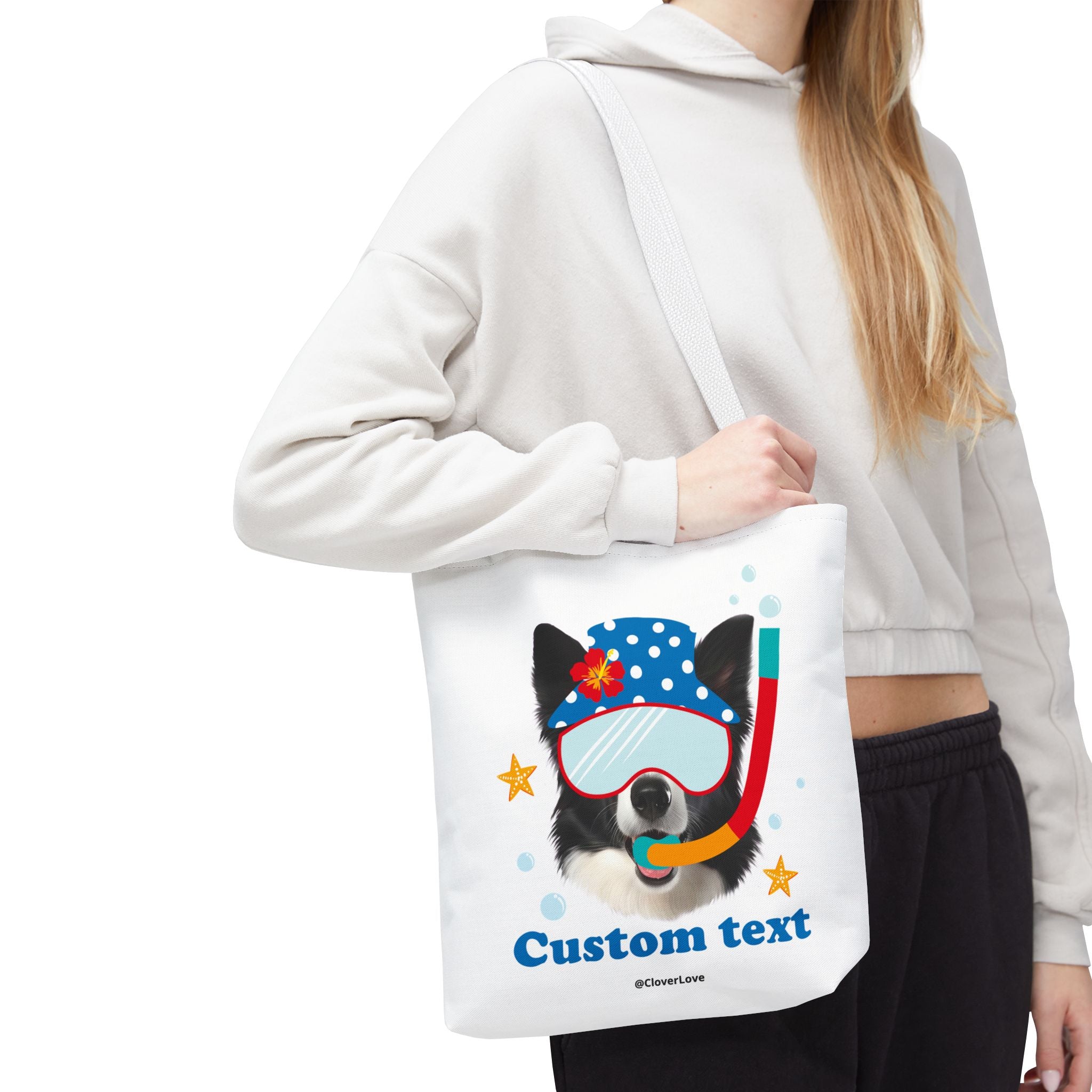 Custom Dog Tote Bag | Personalized Pet Photo Summer Canvas Bag
