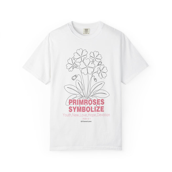 Primrose Flower T-Shirt - Botanical Graphic Shirt for Flower Lovers
